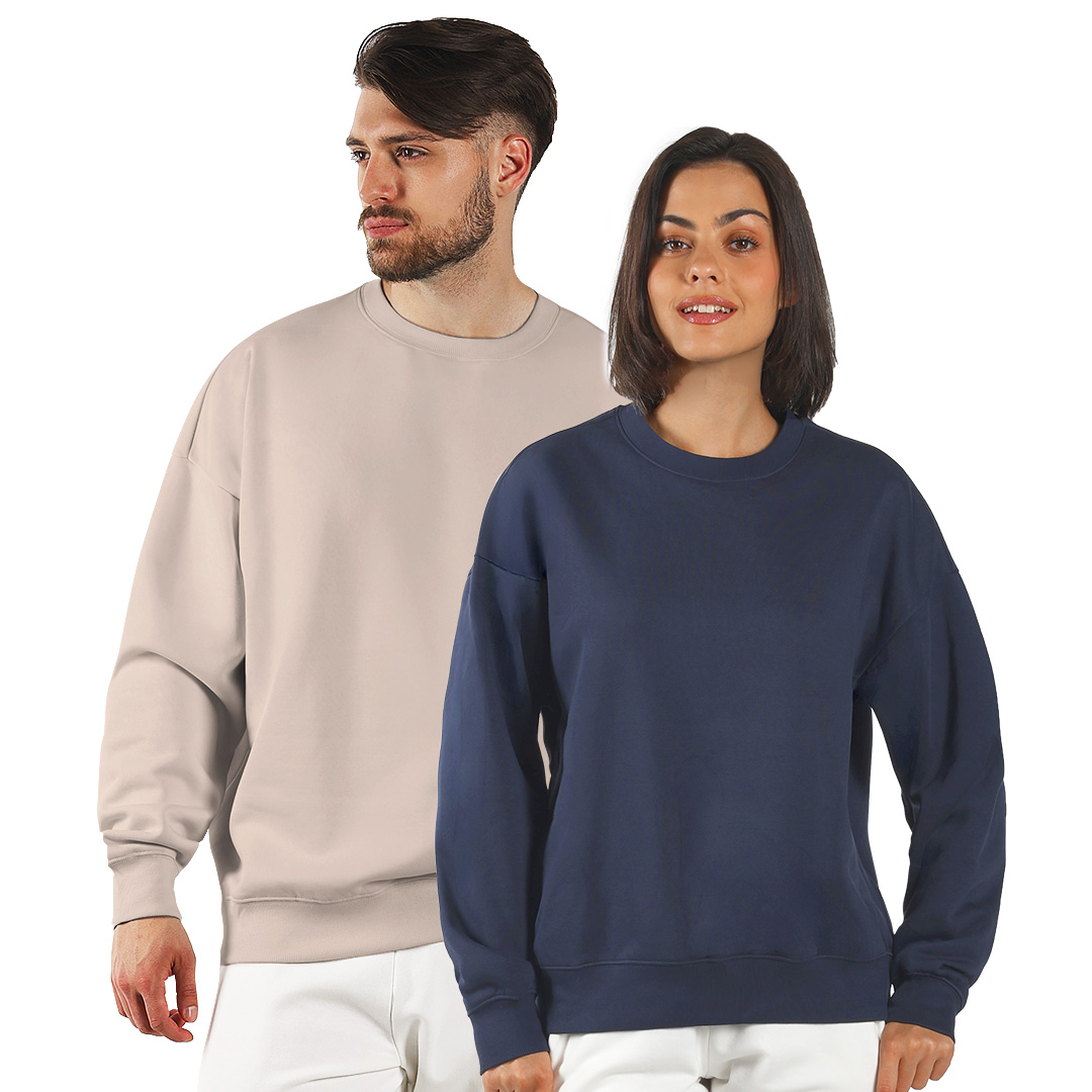 Unisex široka dukserica od organskog pamuka, 300 g/m2